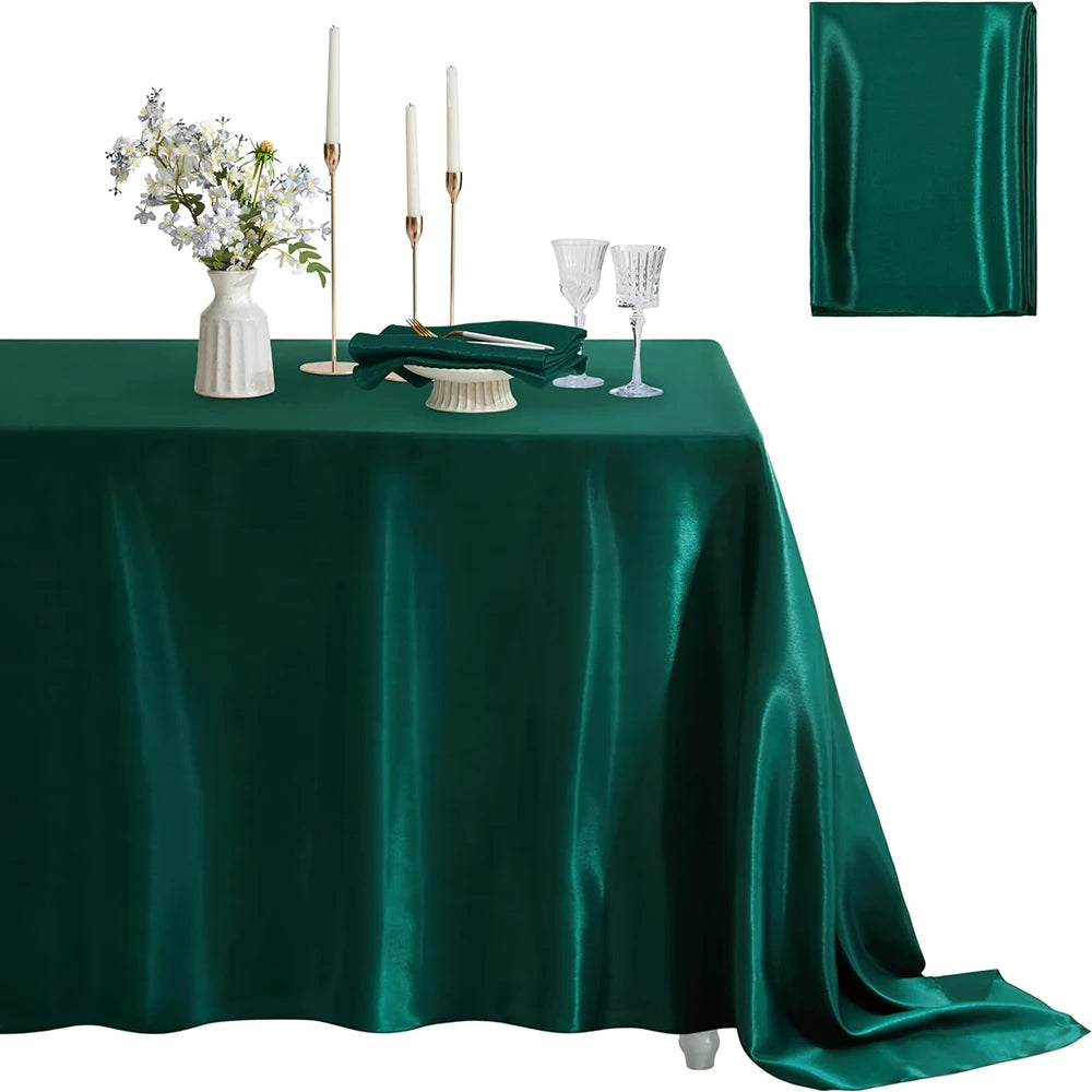 Highdi Nappe Rectangulaire en Satin Tissu, Nappe Exterieur Jardin Nappe de Table Mariage pour Mariages Fête Hôtel Banquet Evénement Célébrations (145x220CM,Rose Highdi Nappe Rectangulaire en Satin Tissu, Nappe Exterieur Jardin Nappe de Table Mariage pour Mariages Fête Hôtel Banquet Evénement Célébrations (145x220CM,Rose