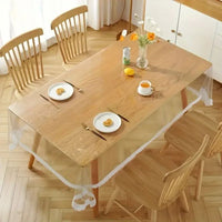 Nappe Transparente Imperméable avec Bordure Dentelle
