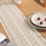 Chemin de Table en Dentelle Bohème – Élégance Naturelle et Déco Raffinée