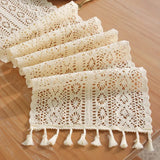 Chemin de Table en Dentelle Bohème – Élégance Naturelle et Déco Raffinée