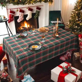Nappe Rectangulaire Coton et Lin Écossaise – L'esprit de Noël pour une table chaleureuse