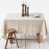 Nappe Rectangulaire Lin Naturel – Élégance rustique pour une table apaisante
