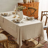 Nappe Rectangulaire Lin Naturel – Élégance rustique pour une table apaisante