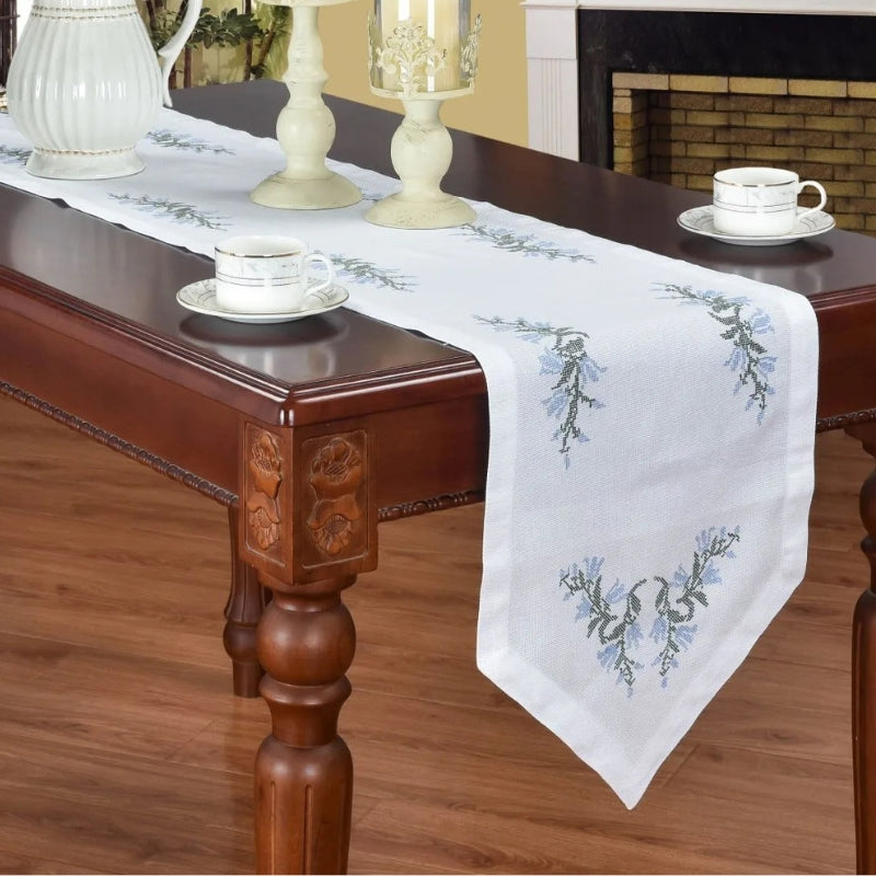 SPORTARC Chemin De Table Brodé, Nappe Rectangulaire Blanche, Napperon Brodé Floral Petite Nappe De Table Décoration D'intérieur SPORTARC Chemin De Table Brodé, Nappe Rectangulaire Blanche, Napperon Brodé Floral Petite Nappe De Table Décoration D'intérieur