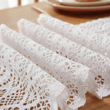 Chemin de Table Blanc en Macramé Style Vintage