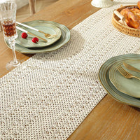 Chemin de Table Crochet Blanc Élégant et Tendance