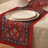 Chemin de Table Rouge de Style Bohème