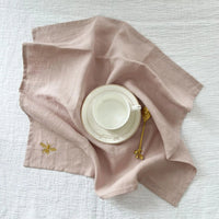 Lot de 4 Serviettes de Table Modernes en Lin