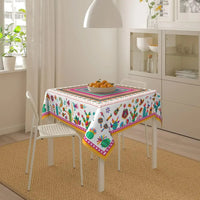Nappe Carrée Multicolore à Motif Mexicain