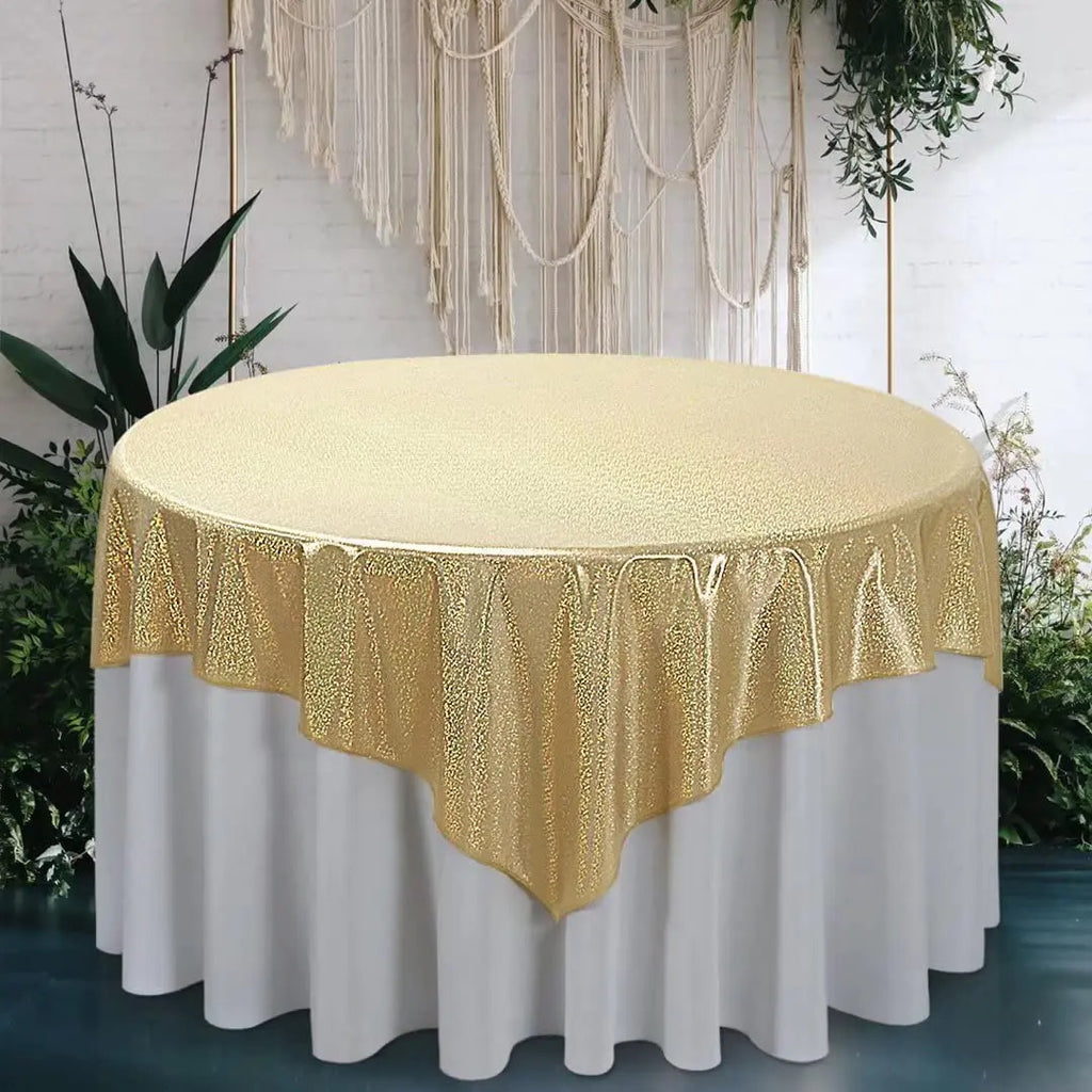 Lot De 2 Napperons Paillettes Crème Et Or - 13x18 Cm - Luxe Fêtes