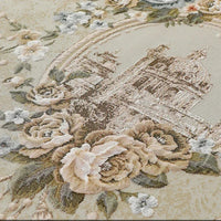 Nappe de Table Ronde Luxueuse et Brodée