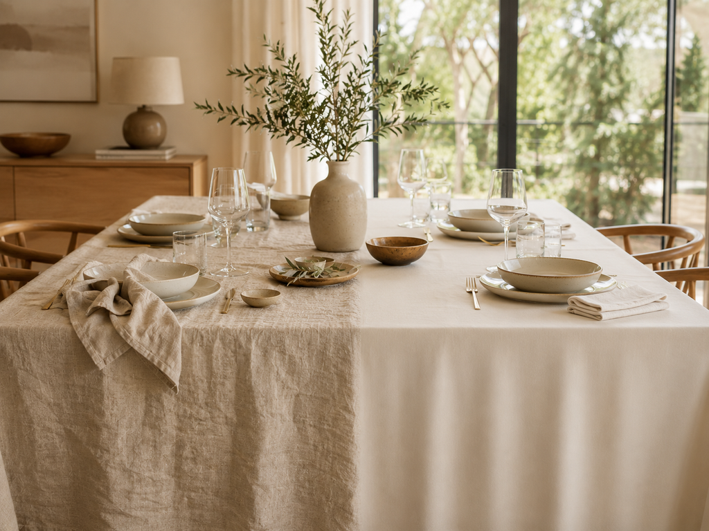 Nappe en lin ou coton : quelle matière choisir pour votre table ?