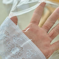 Nappe Transparente Imperméable avec Bordure Dentelle