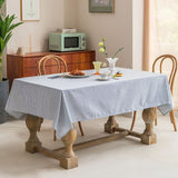 Nappe Rayée Bleu Marine en Coton – Élégance Décontractée