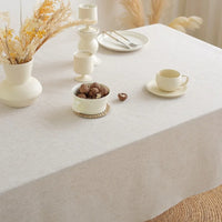 Nappe Lin & Coton Écru – Élégance Naturelle et Intemporelle pour une Table Apaisante