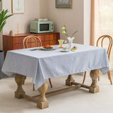 Nappe Rayée Bleu Marine en Coton – Élégance Décontractée