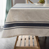 Nappe Rectangulaire Coton & Lin à Rayures – Esprit Maison Française