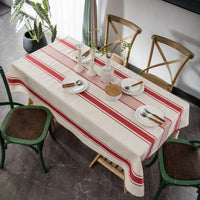 Nappe Rectangulaire Coton & Lin à Rayures – Esprit Maison Française