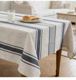 Nappe Rectangulaire Coton & Lin à Rayures – Esprit Maison Française