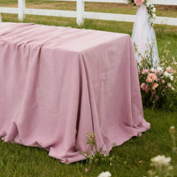 Nappe Rectangulaire Unie en Coton pour Mariage et Réception