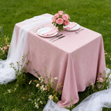 Nappe Rectangulaire Unie en Coton pour Mariage et Réception