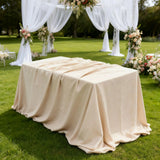 Nappe Rectangulaire Unie en Coton pour Mariage et Réception