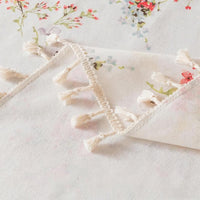 Nappe De Table Imperméable Florale À Franges