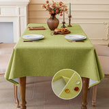 Nappe de Table Imperméable Unie en Coton et Lin pour Salle à Manger