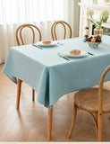 Nappe de Table Imperméable Unie en Coton et Lin pour Salle à Manger