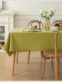 Nappe de Table Imperméable Unie en Coton et Lin pour Salle à Manger