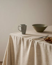 Nappe de Table Rectangulaire Effet Lin Boho Lavable pour Salle à Manger
