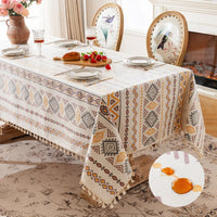 Nappe Imperméable Bohème à Motifs Géométriques