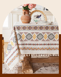 Nappe Imperméable Bohème à Motifs Géométriques