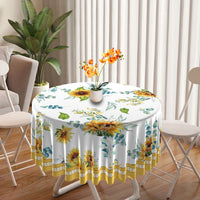 Nappe Imperméable Ronde Fleurie Pour Table À Manger
