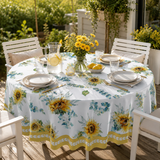Nappe Imperméable Ronde Fleurie Pour Table À Manger
