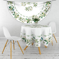 Nappe Imperméable Ronde Fleurie Pour Table À Manger