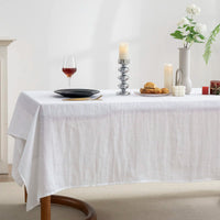 Nappe de Table en Lin Rectangulaire Unie