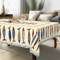 Nappe Motif Poissons Style Bord de Mer