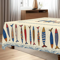 Nappe Motif Poissons Style Bord de Mer