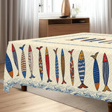 Nappe Motif Poissons Style Bord de Mer