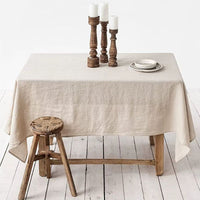 Nappe Rectangulaire Lin Naturel – Élégance rustique pour une table apaisante

