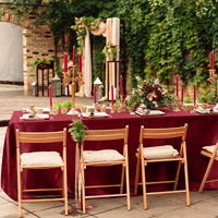 Nappe Rectangulaire Satiné Rouge Profond 