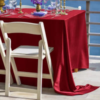 Nappe Rectangulaire Satiné Rouge Profond 
