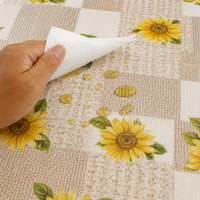 Nappe Ronde Imperméable à Bord Élastique avec Motif Tournesols