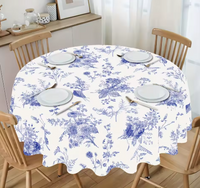 Nappe Ronde Toile de Jouy – Charme Français et Élégance Classique pour Votre Table