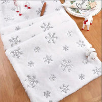 Chemin de Table Blanc pour Noël avec Motif Flocon