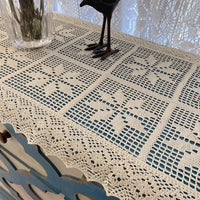 Chemin de Table Crochet Chic et Sophistiqué en Coton