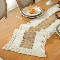 Chemin de Table Crochet Élégant et Décoratif en Lin