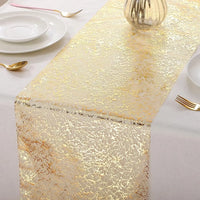 Chemin de Table Doré à Paillettes Métalliques — Doré