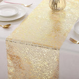 Chemin de Table Doré à Paillettes Métalliques — Doré